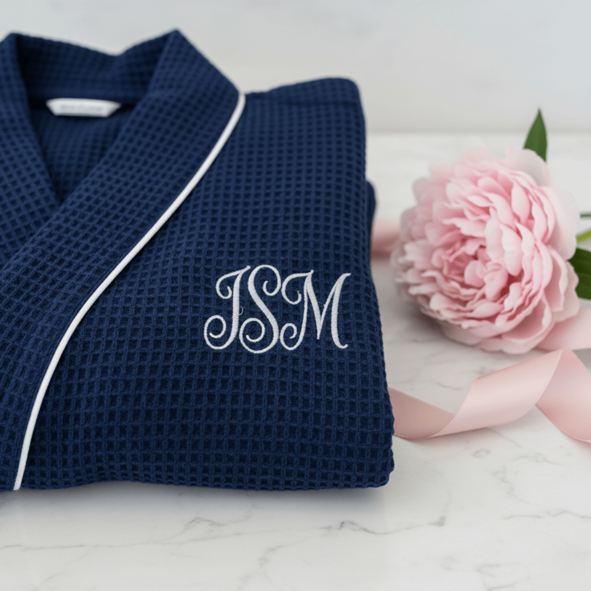 Knee-Length Waffle Robe for Women